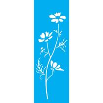 Stencil Opa 10 x 30 cm - Flor Cosmos - 1719