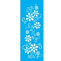 Stencil Opa 10 x 30 cm - Flores Arabesco I - 1082 Stencil Opa 10 x 30 cm - Flores Arabesco I - 1082