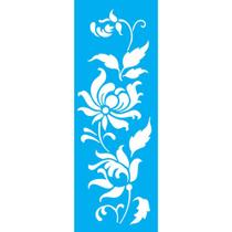 Stencil Opa 10 x 30 cm - Flores Bauer II - 2330