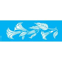 Stencil Opa 10 X 30 cm - Flores Trombeta de Anjo - 3489