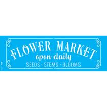 Stencil Opa 10 x 30 cm - Frase Flower Market - 3298 Stencil Opa 10 x 30 cm - Frase Flower Market - 3298