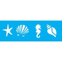 Stencil Opa 10 x 30 cm - Fundo do Mar - 206