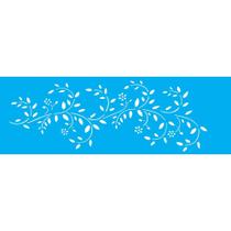Stencil Opa 10 x 30 cm - Galhos com Folhas - 1353