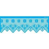 Stencil Opa 10 x 30 cm - Negativo Renda VIII - 2683