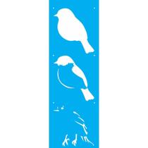 Stencil Opa 10 x 30 cm - Pássaro IV - 2160 Stencil Opa 10 x 30 cm - Pássaro IV - 2160