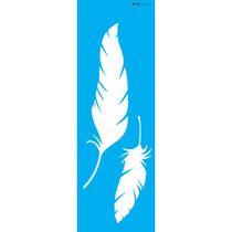 Stencil Opa 10 x 30 cm - Penas - 2332