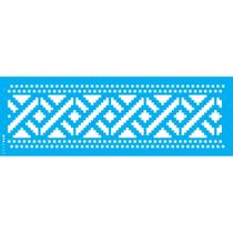 Stencil Opa 10 x 30 cm - Ponto Cruz I - 3465