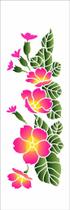 Stencil Opa 10x30 - Flores Prímulas - OPA 3462