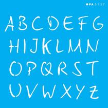 Stencil Opa 14 X 14 cm - Alfabeto Micro Maiúsculo - 3137