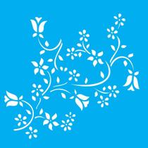 Stencil Opa 14 X 14 cm - Flores Tulipa - 1029 Stencil Opa 14 X 14 cm - Flores Tulipa - 1029