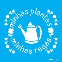 Stencil Opa 14 X 14 cm - Jardim Minhas Plantas - 3300