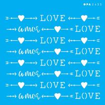 Stencil Opa 14 x 14 cm - Love - 2433