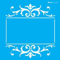 Stencil Opa 14 X 14 cm - Moldura Arabesco - 2436 Stencil Opa 14 X 14 cm - Moldura Arabesco - 2436