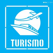 Stencil Opa 14 x 14 cm - Profissões Turismo - 3109