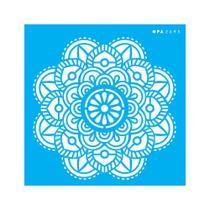 Stencil Opa 14x14 Mandala Flor Vitral 2695