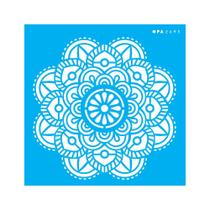 Stencil Opa 14x14 Mandala Flor Vitral 2695