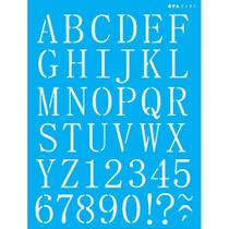 Stencil Opa 15 x 20 cm - Alfabeto Reto Maiúsculo - 2495 Stencil Opa 15 x 20 cm - Alfabeto Reto Maiúsculo - 2495