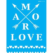 Stencil Opa 15 X 20 cm - Amor Flechas - 3258