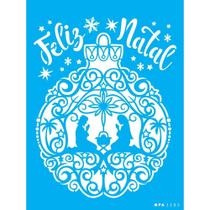 Stencil Opa 15 X 20 cm - Bola de Natal Manjedoura - 3283
