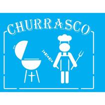 Stencil Opa 15 X 20 cm - Churrasco - 2035 Stencil Opa 15 X 20 cm - Churrasco - 2035