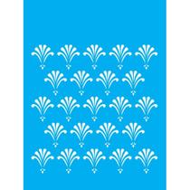 Stencil Opa 15 X 20 cm - Estamparia Flor Leque - 1316 Stencil Opa 15 X 20 cm - Estamparia Flor Leque - 1316