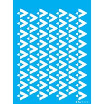 Stencil Opa 15 X 20 cm - Estamparia : Triângulos Irregulares - 3350 Stencil Opa 15 X 20 cm - Estamparia : Triângulos Irregulares - 3350