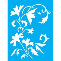 Stencil Opa 15 X 20 cm - Flor Arabesco - 1880 Stencil Opa 15 X 20 cm - Flor Arabesco - 1880