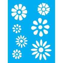 Stencil Opa 15 X 20 cm - Flores Diversas - 298 Stencil Opa 15 X 20 cm - Flores Diversas - 298