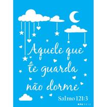 Stencil Opa 15 x 20 cm - Frase Aquele Que Te Guarda - 3512 Stencil Opa 15 x 20 cm - Frase Aquele Que Te Guarda - 3512
