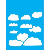 Stencil Opa 15 X 20 cm - Nuvens - 746