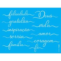 Stencil Opa 15 x 20 cm - Palavras Lettering I - 2832