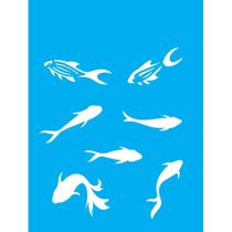 Stencil Opa 15 X 20 cm - Peixinhos - 2043