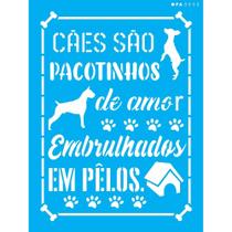 Stencil Opa 15 X 20 cm - Pet Cães São Pacotinhos - 3053