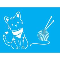 Stencil Opa 15 X 20 cm - Pet Gato - 2170