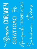 Stencil opa 15x20 - 3311 - palavras lettering iii