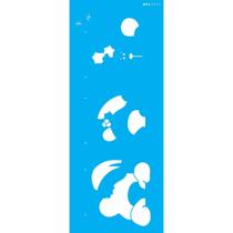 Stencil Opa 17 x 42 cm - Ursinho com Gorro - 3001