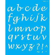 Stencil Opa 20 x 25 cm - Alfabeto Lucinda Minúsculo - 2509