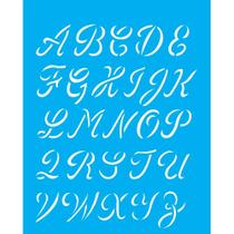 Stencil Opa 20 x 25 cm - Alfabeto Maiúsculo - 1398