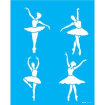 Stencil Opa 20 x 25 cm - Bailarinas - 3495