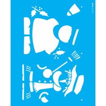 Stencil Opa 20 x 25 cm - Boneco de Neve - 3003