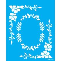 Stencil Opa 20 x 25 cm - Cantoneira e Moldura II - 3468