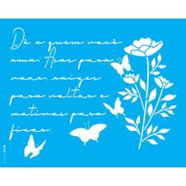 Stencil Opa 20 x 25 cm - Carta Antiga Borboleta II - 3315 Stencil Opa 20 x 25 cm - Carta Antiga Borboleta II - 3315
