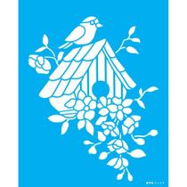Stencil Opa 20 x 25 cm - Casinha De Pássaros - 3469 Stencil Opa 20 x 25 cm - Casinha De Pássaros - 3469