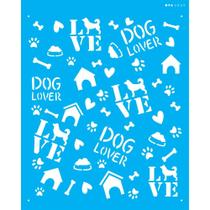 Stencil Opa 20 x 25 cm - Estamparia Cães II - 2869