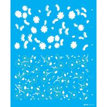 Stencil Opa 20 x 25 cm - Estamparia : Flores Micro III - 3356