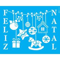 Stencil Opa 20 x 25 cm - Feliz Natal Varal - 3294 Stencil Opa 20 x 25 cm - Feliz Natal Varal - 3294