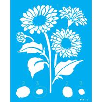 Stencil Opa 20 X 25 cm - Flor Gérbera - 3267 Stencil Opa 20 X 25 cm - Flor Gérbera - 3267