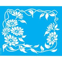 Stencil Opa 20 X 25 cm - Flores Margaridas - 3268 Stencil Opa 20 X 25 cm - Flores Margaridas - 3268
