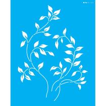 Stencil Opa 20 x 25 cm - Folhas IV - 3120