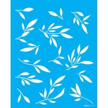 Stencil Opa 20 x 25 cm - Folhas VI - 3521
